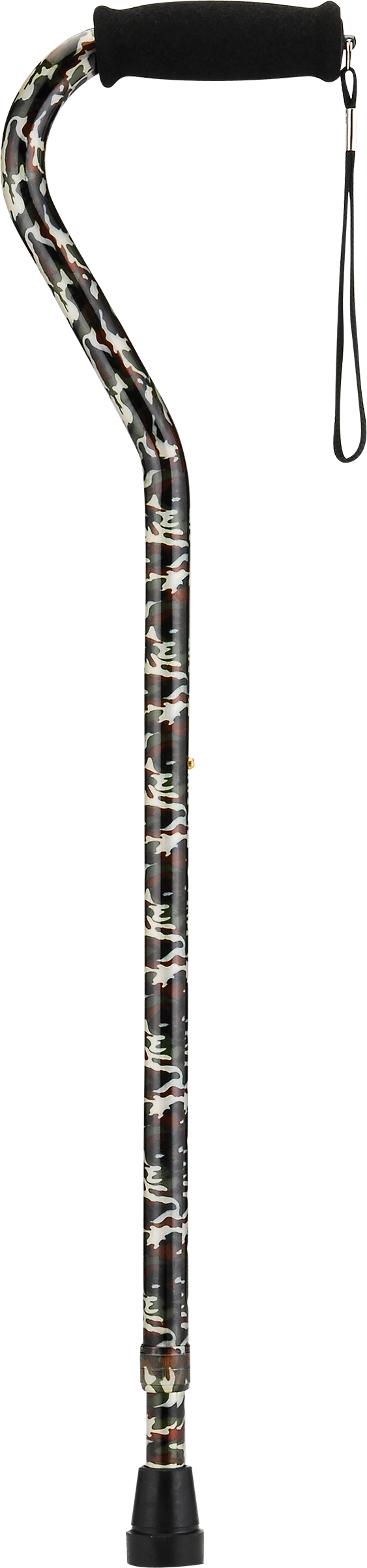 camouflage offset cane with strap nova camouflage offset cane with strap
