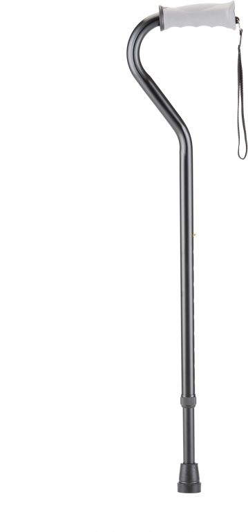 nova black/white offset cane with strap