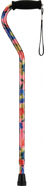 nova pink garden offset cane with strap