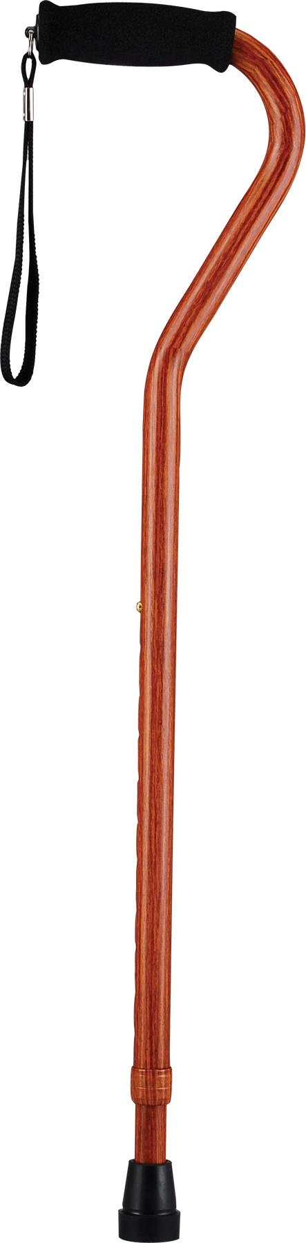 walnut grain offset cane with strap nova walnut grain offset cane with strap